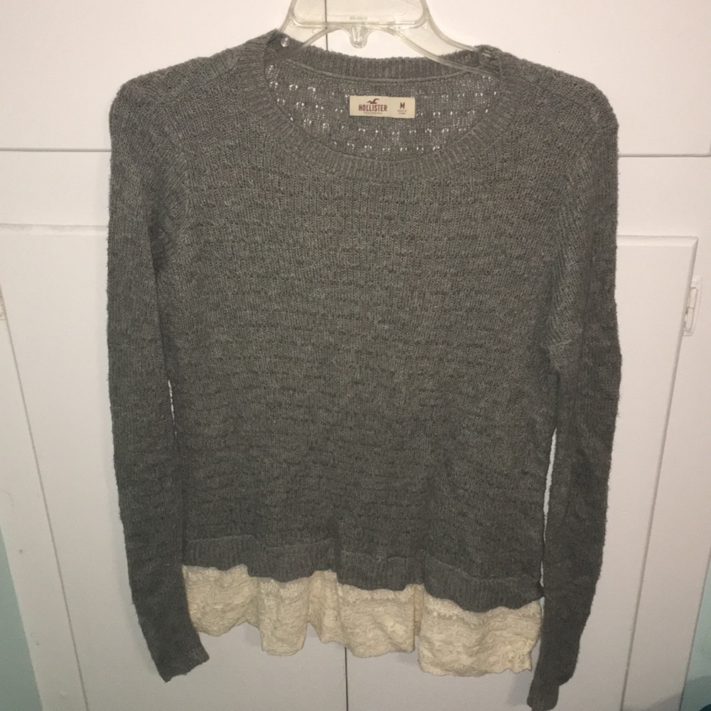 Hollister lace trim sweater